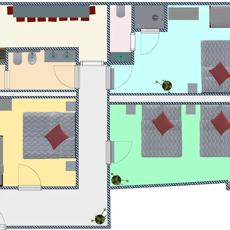 아파트 Aparts - 3 Bedrooms Luxury At St Peter *